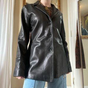 beautiful black leather jacket